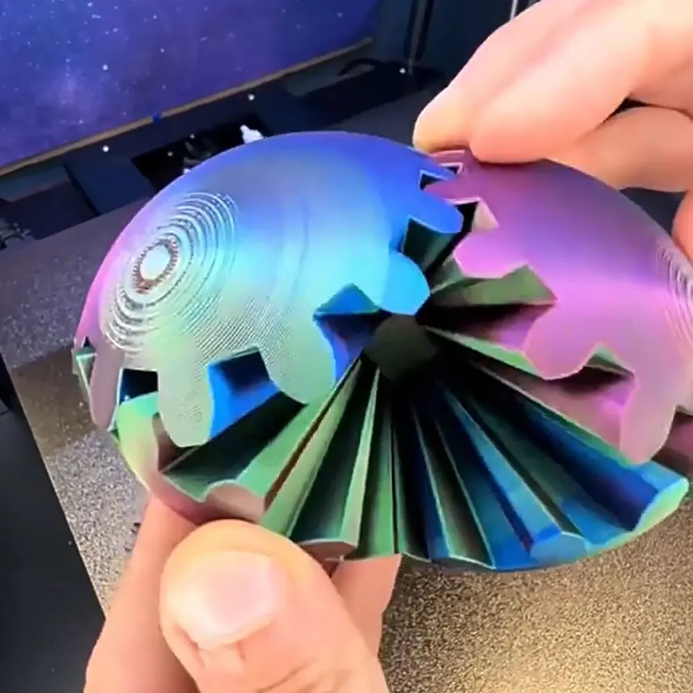 Bola ou cubo brinquedo fidget, brinquedo de engrenagem para estresse e ansiedade relaxante, esfera de engrenagem.