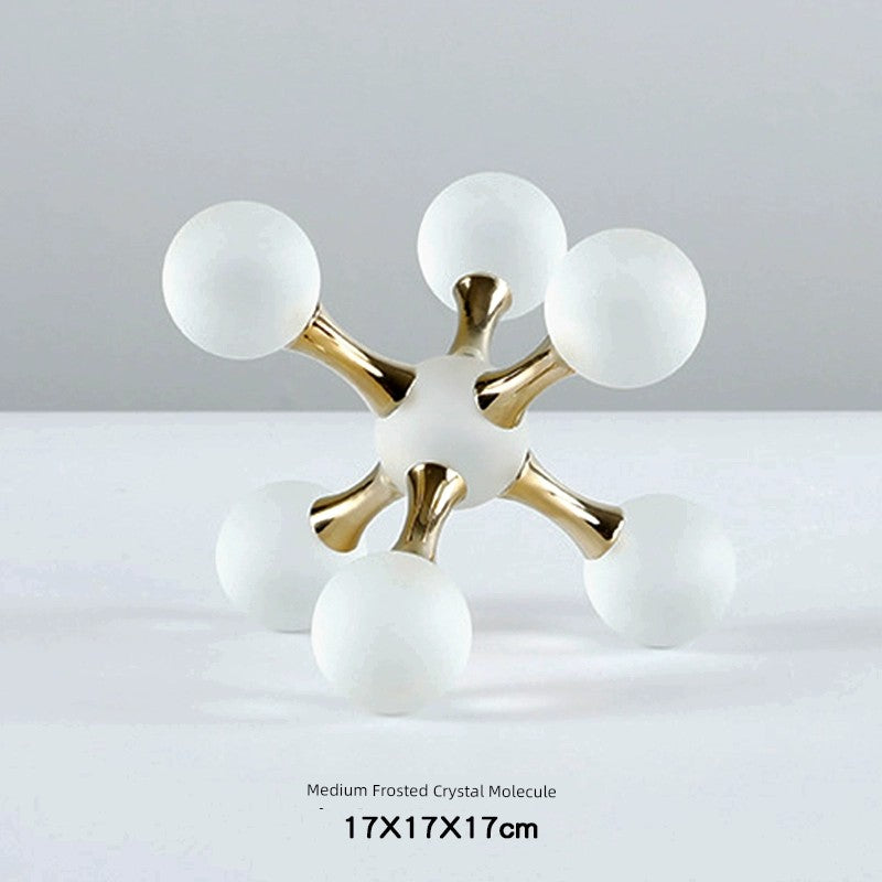 Luz moderna de luxo geométrica cruz metal cristal bola