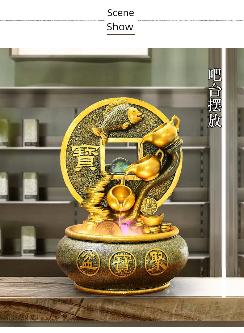 Esfera Fengshui Ornamentos de água corrente Água circulante Decoração de mesa