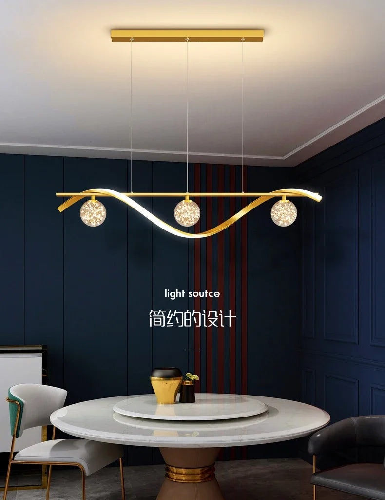 Bola de vidro led luzes pingente regulável para sala estar escritório mesas