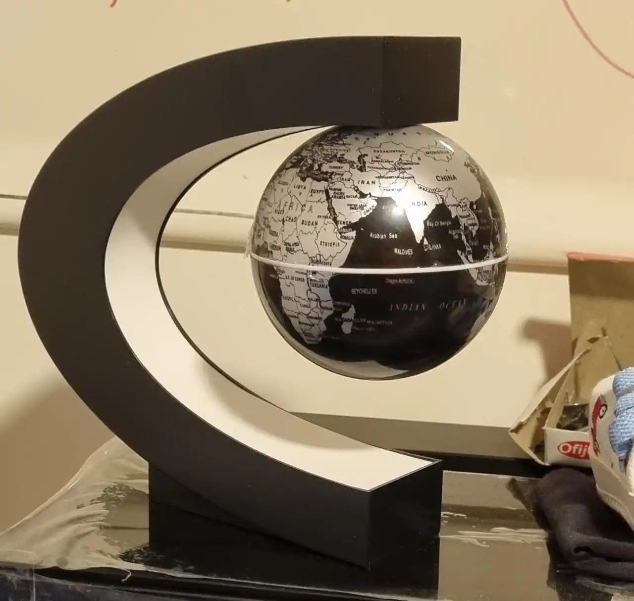 Globo de levitação magnética flutuante led mapa do mundo eletrônico antigravidade lâmpada novidade bola luz decoração