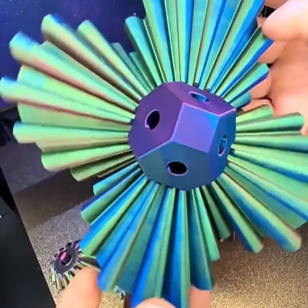 Bola ou cubo brinquedo fidget, brinquedo de engrenagem para estresse e ansiedade relaxante, esfera de engrenagem.