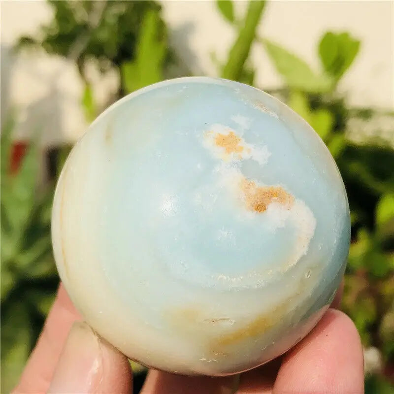 Alta qualidade natural Azul Caribe Calcite Esfera Céu Azul Cura Quartzo Cristal para Decoração