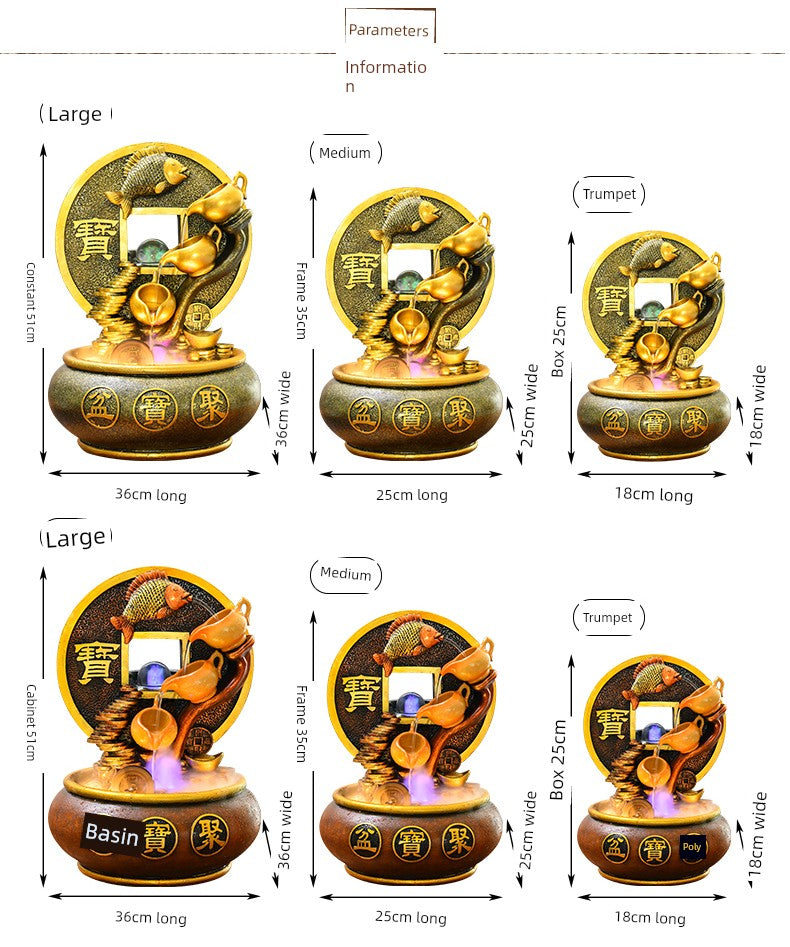 Esfera Fengshui Ornamentos de água corrente Água circulante Decoração de mesa