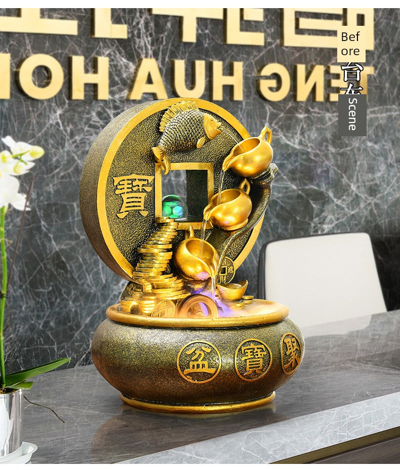 Esfera Fengshui Ornamentos de água corrente Água circulante Decoração de mesa