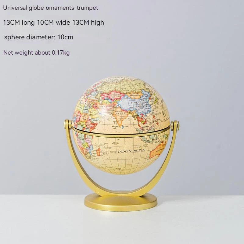 globo 360 rotação terra mundo oceano 10/14cm retro decoração da escola em casa