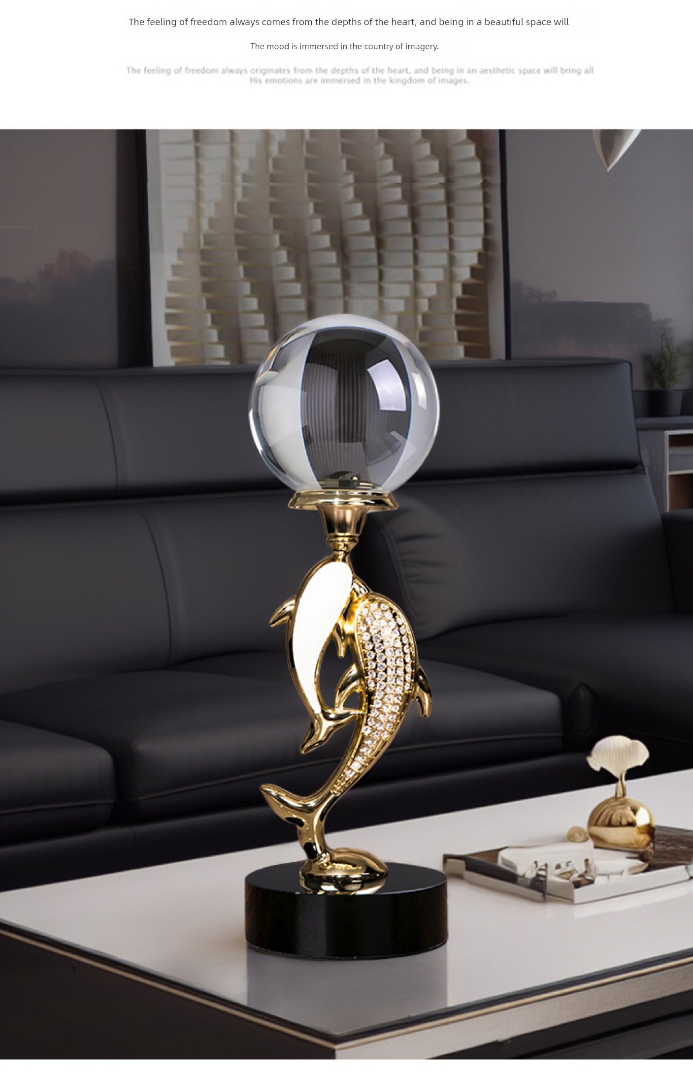 Estilo europeu bola de cristal painel de superfície de mesa de escritório