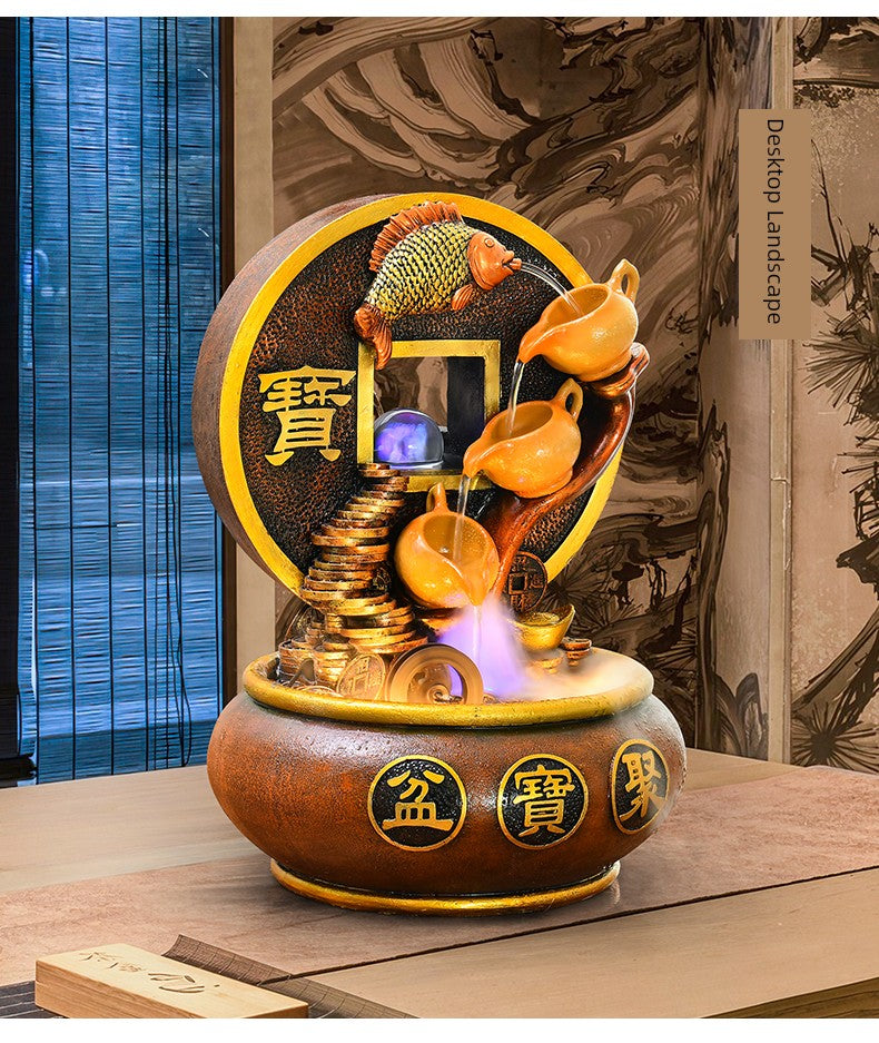 Esfera Fengshui Ornamentos de água corrente Água circulante Decoração de mesa