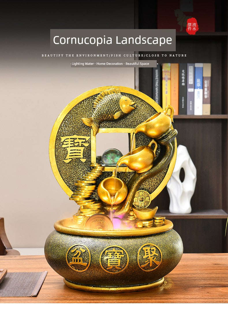 Esfera Fengshui Ornamentos de água corrente Água circulante Decoração de mesa