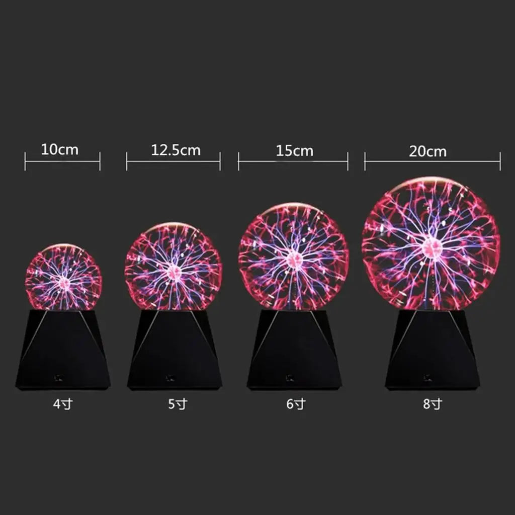 Bola de plasma de cristal iluminação brilho globo esfera