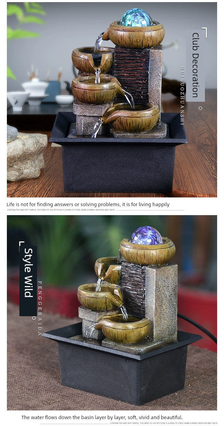 Fonte de decoração para sala de estar feng shui