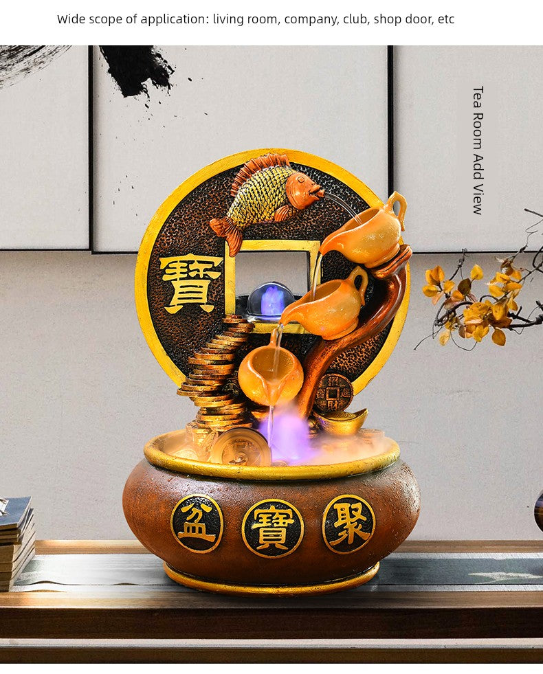 Esfera Fengshui Ornamentos de água corrente Água circulante Decoração de mesa