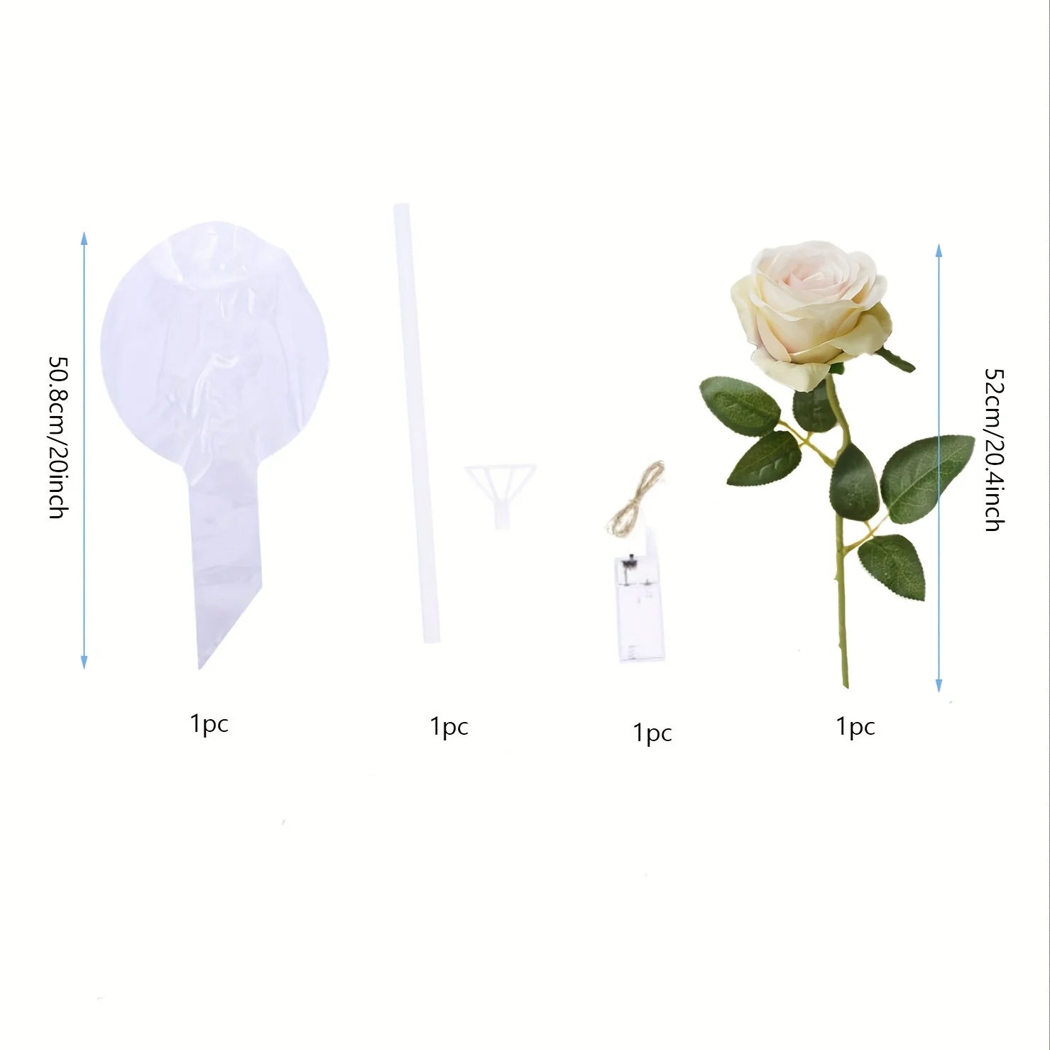 4 pçs Bola simulação rosa led luz corda decoração de casamento aniversário