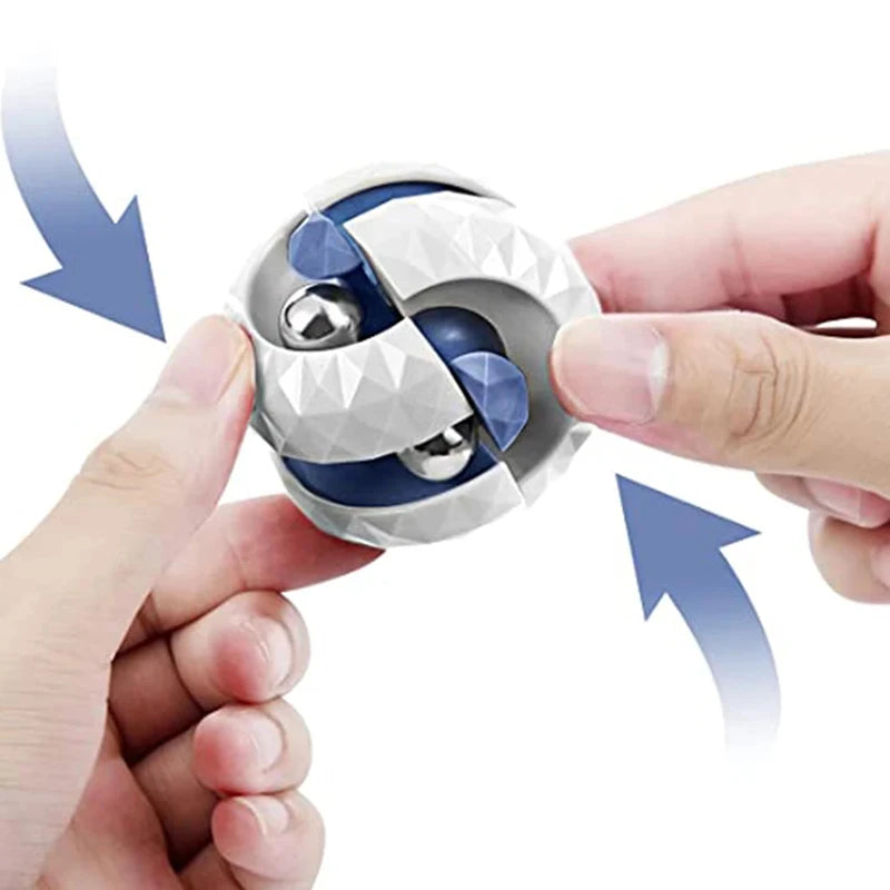 Bola de órbita de descompressão fidget anti estresse brinquedo sensorial pista pinball dedo girador infinito cubo
