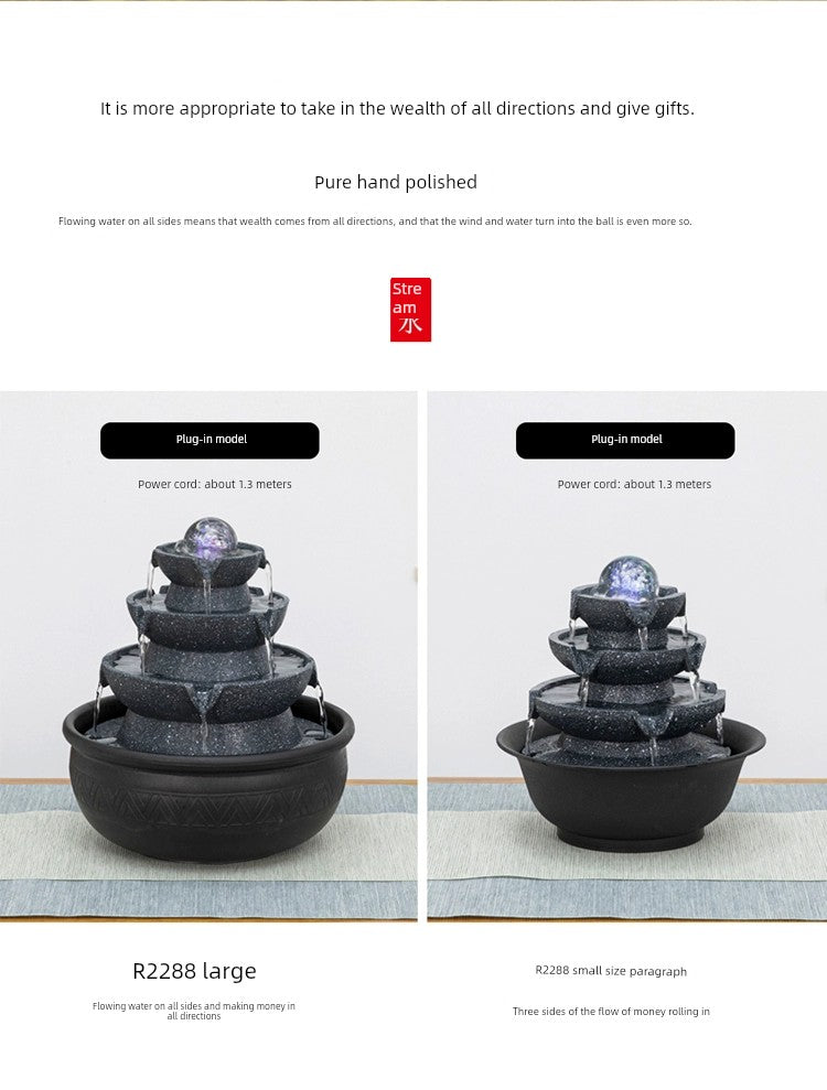 Esfera de decoração Sala de estar Fonte Fengshui