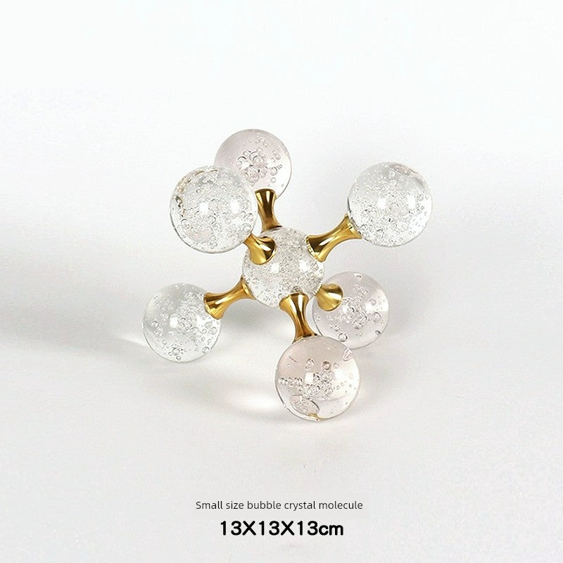 Luz moderna de luxo geométrica cruz metal cristal bola