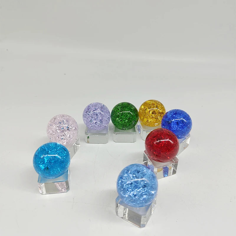 Cristal de vidro gelo blaster bola fonte característica da água esfera decorativa