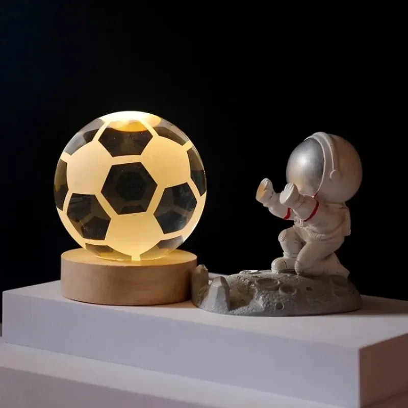 Sistema solar 3D bola de cristal luminosa saturno planetas esfera de vidro bolas decorativas