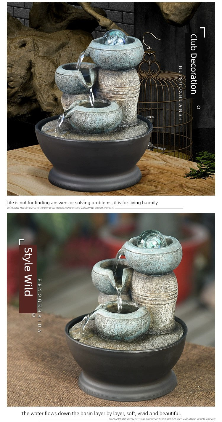Fonte de decoração para sala de estar feng shui