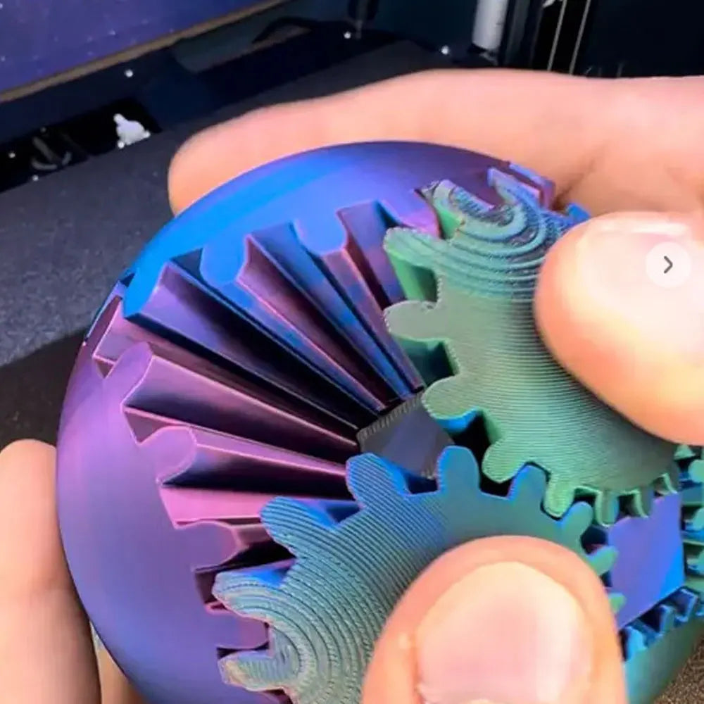 Bola ou cubo brinquedo fidget, brinquedo de engrenagem para estresse e ansiedade relaxante, esfera de engrenagem.