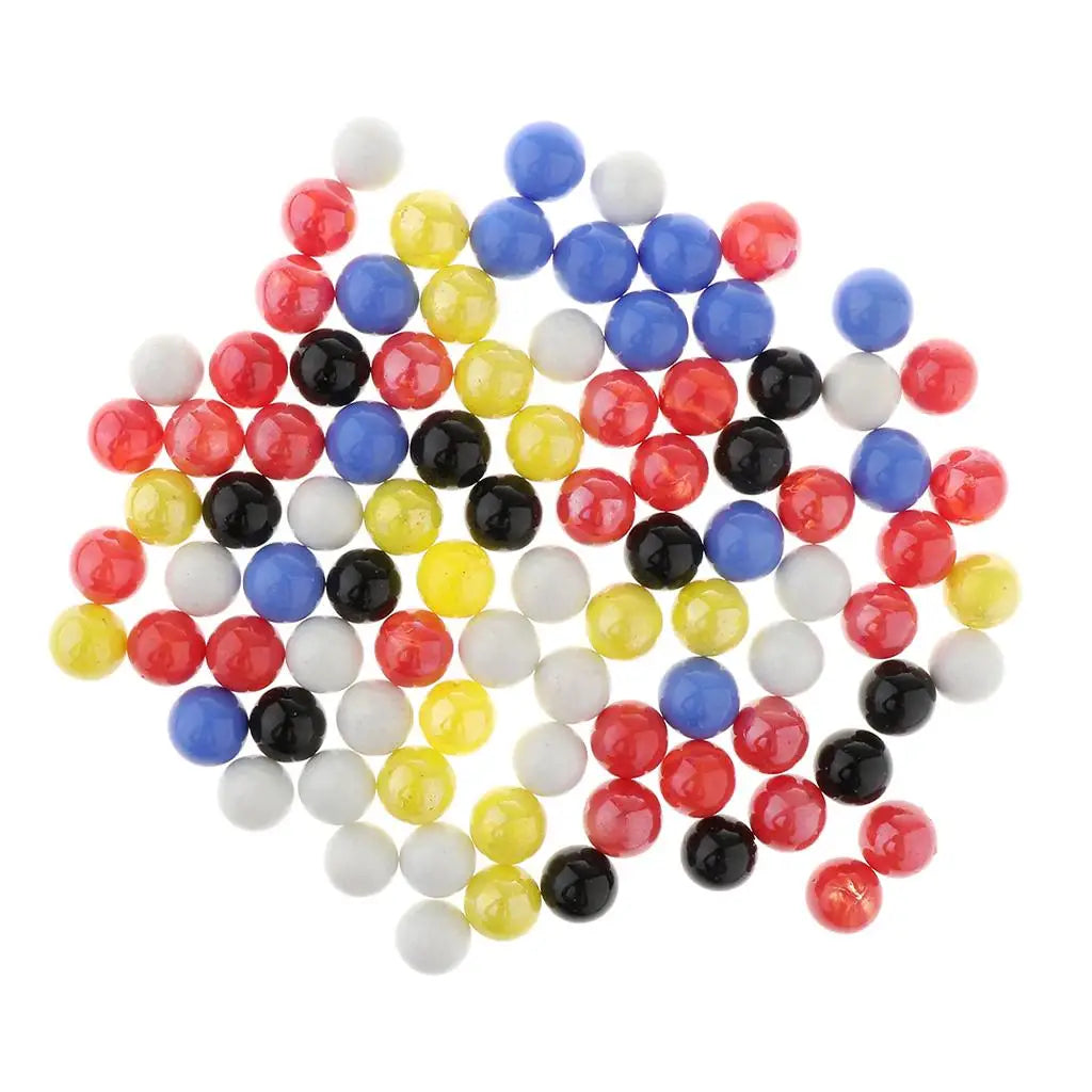 90 peças de bolinhas de vidro coloridas de 16mm, jogo de bola tradicional infantil, decoração de aquário