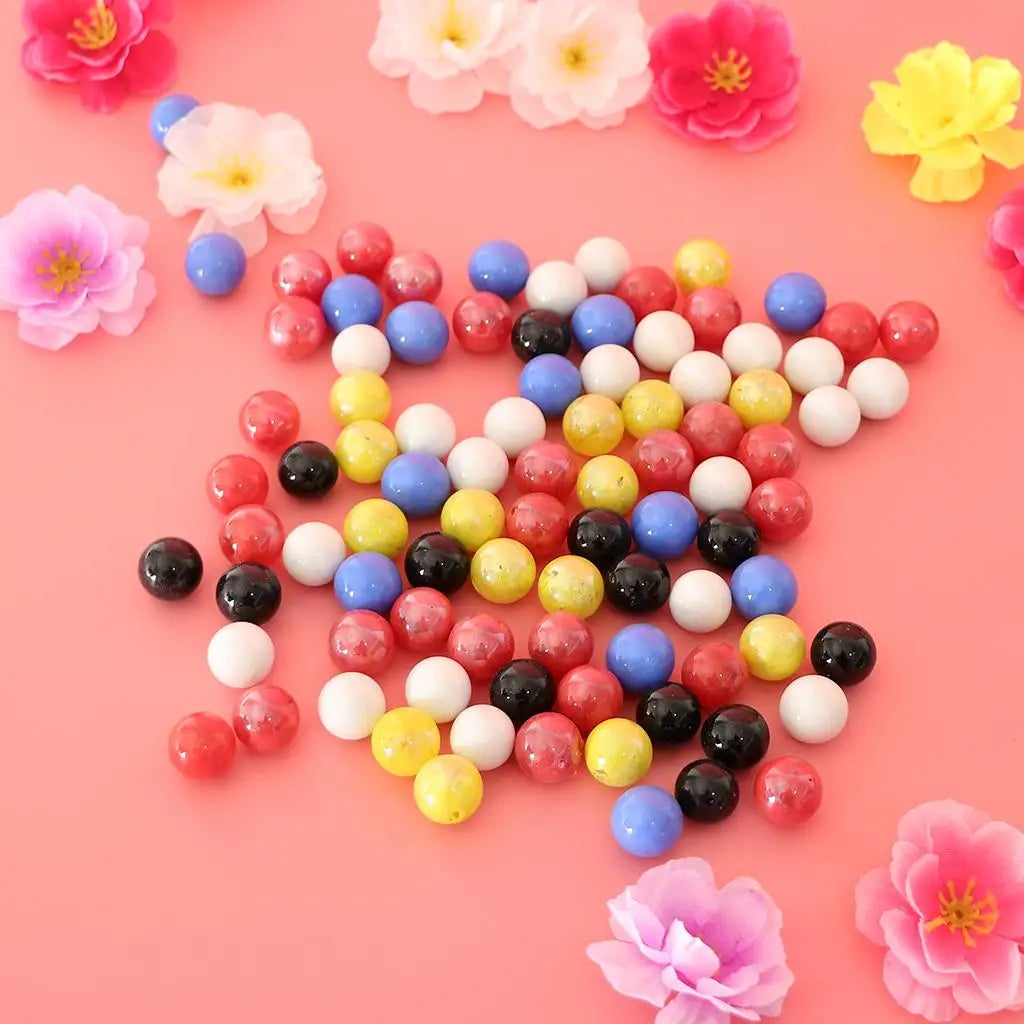 90 peças de bolinhas de vidro coloridas de 16mm, jogo de bola tradicional infantil, decoração de aquário