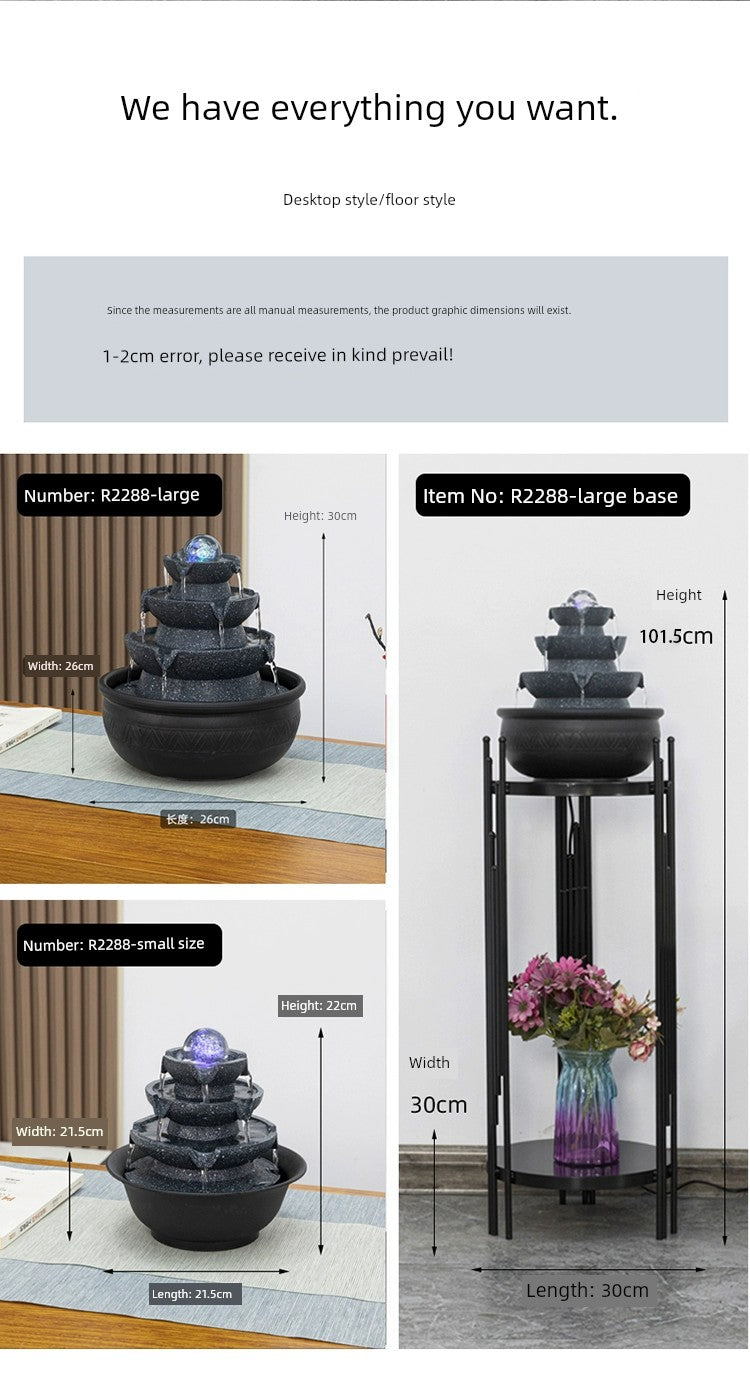Esfera de decoração Sala de estar Fonte Fengshui