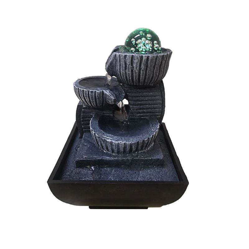 Fontes de água para ambientes internos, cascata decorativa com bola de feng shui