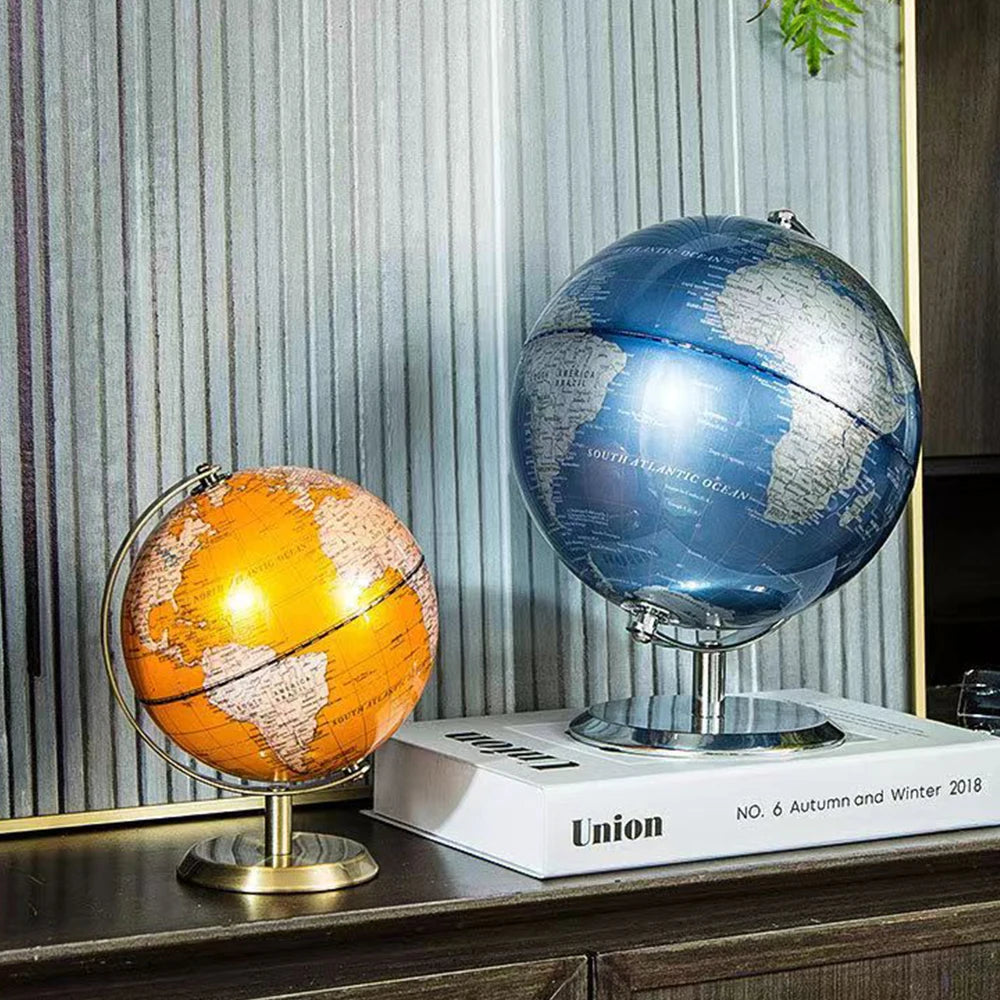 Globo giratório 22x26cm/26x32cm inglês + chinês decoração de escritório em casa estilo europeu luz luxo artesanato