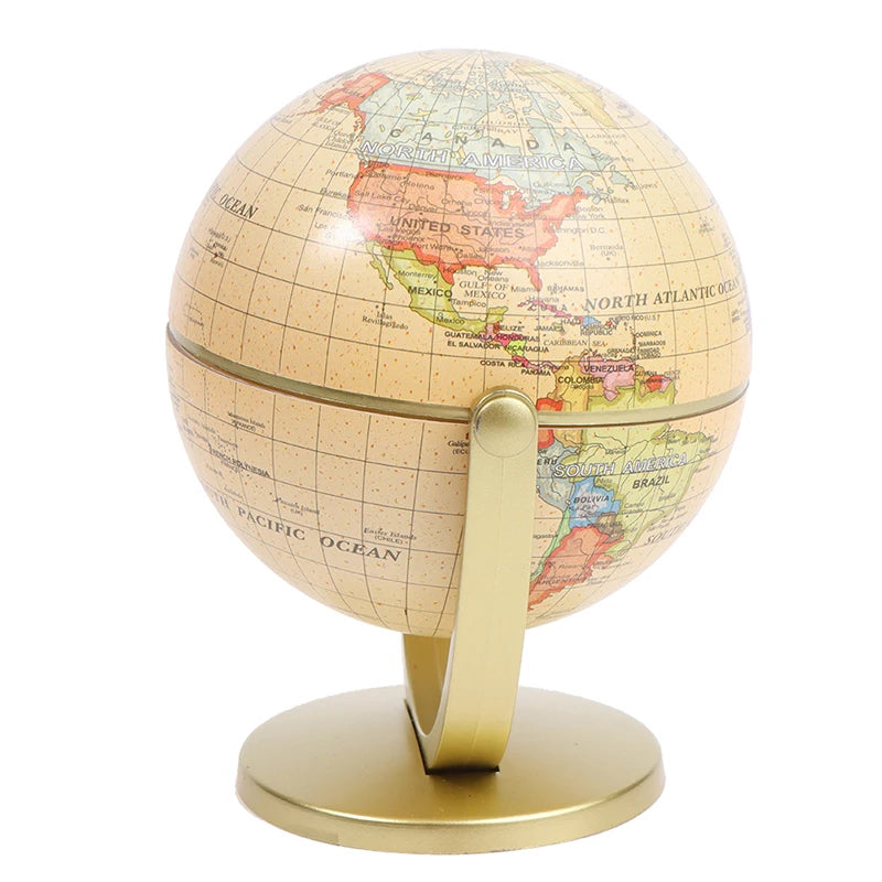 Mapa mundi terrestre globo terrestre com suporte, brinquedo educacional de geografia